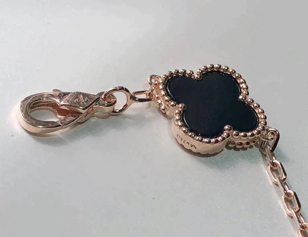 【BIJOUX】クローバー5モチーフ マルチカラーブレスレット