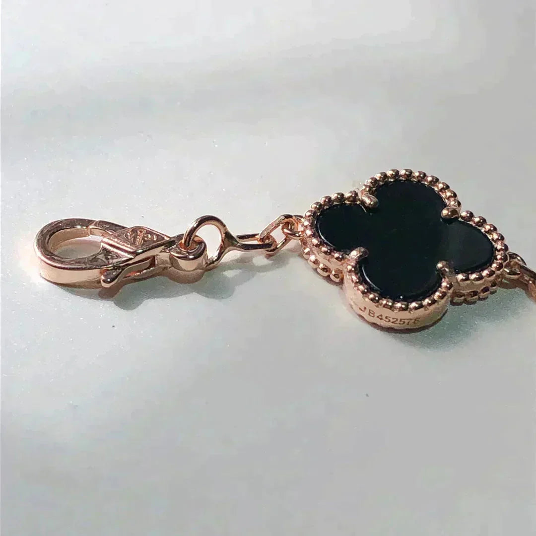 【BIJOUX】クローバー5モチーフ マルチカラーブレスレット