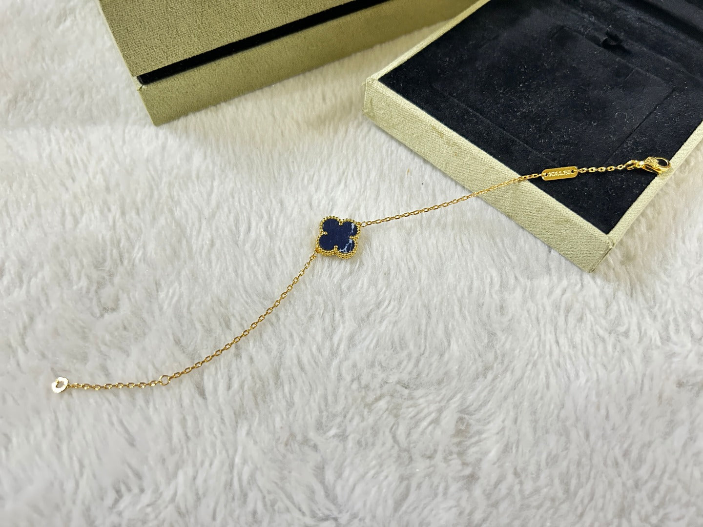 【BIJOUX】クローバー1モチーフ ピーターサイト ブレスレット