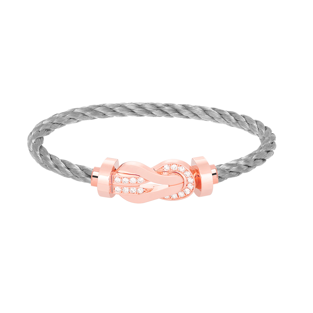 [BIJOUX]CHANCE GRAND BRACELET BOUCLE 8 CHIFFRES DEMI DIAMANT OR ROSE