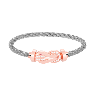 [BIJOUX]CHANCE GRAND BRACELET BOUCLE 8 CHIFFRES DEMI DIAMANT OR ROSE