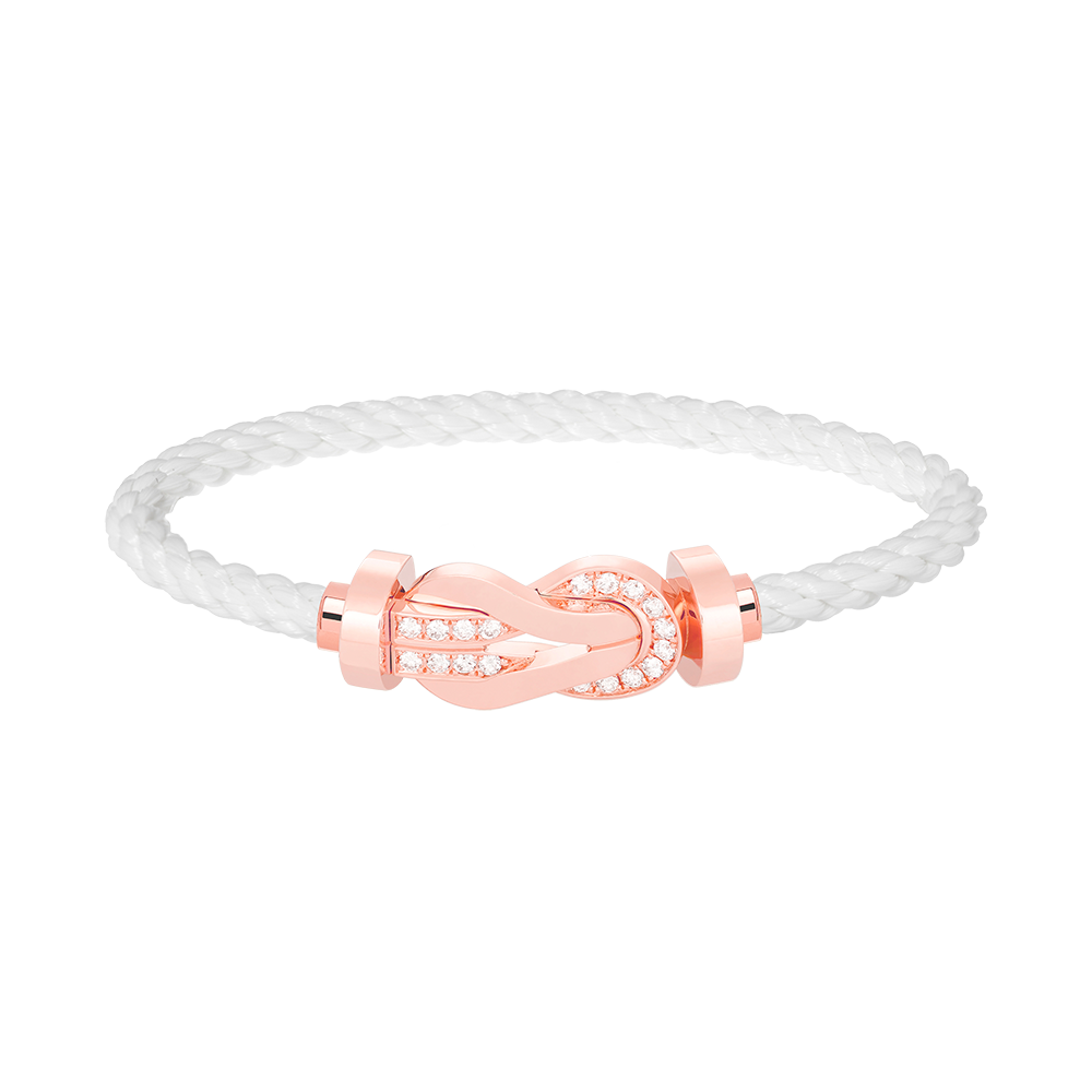 [BIJOUX]CHANCE GRAND BRACELET BOUCLE 8 CHIFFRES DEMI DIAMANT OR ROSE