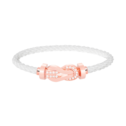 [BIJOUX]CHANCE GRAND BRACELET BOUCLE 8 CHIFFRES DEMI DIAMANT OR ROSE