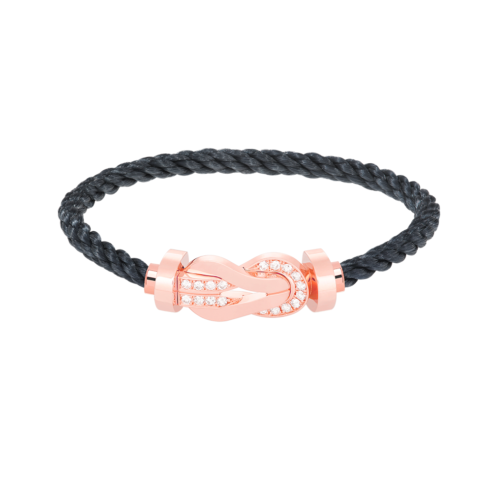 [BIJOUX]CHANCE GRAND BRACELET BOUCLE 8 CHIFFRES DEMI DIAMANT OR ROSE