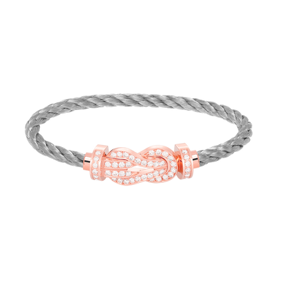 [BIJOUX]CHANCE GRAND BRACELET BOUCLE 8 CHIFFRES ENTIÈREMENT DIAMANT OR ROSE