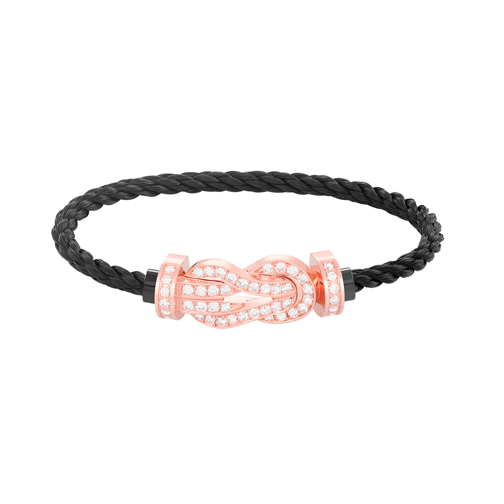 [BIJOUX]CHANCE GRAND BRACELET BOUCLE 8 CHIFFRES ENTIÈREMENT DIAMANT OR ROSE