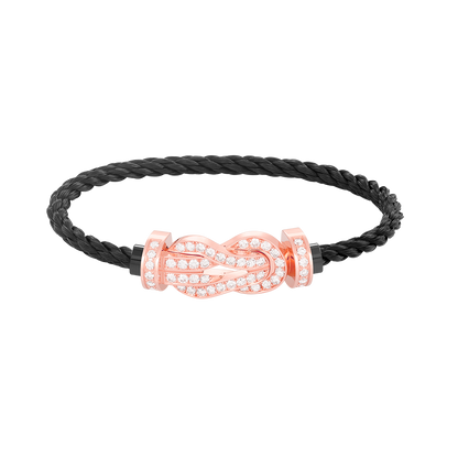 [BIJOUX]CHANCE GRAND BRACELET BOUCLE 8 CHIFFRES ENTIÈREMENT DIAMANT OR ROSE