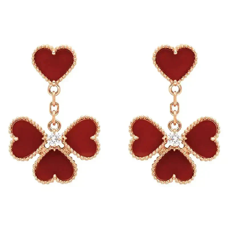 [BIJOUX]SWEET CLOVER CARNELIAN EARRINGS