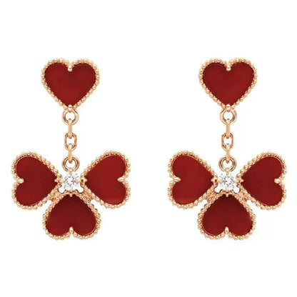 [BIJOUX]SWEET CLOVER CARNELIAN EARRINGS