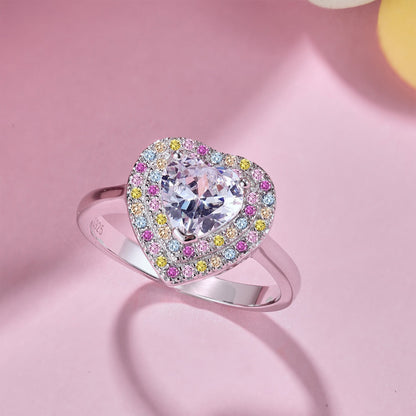 [Goodv] Bague de mariage délicate et bouillonnante en forme de cœur