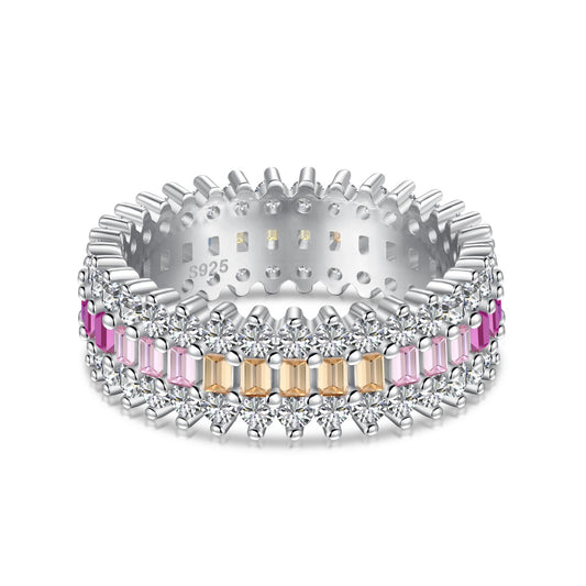 [Goodv]Ornate Colorful Radiant Cut Daily Ring