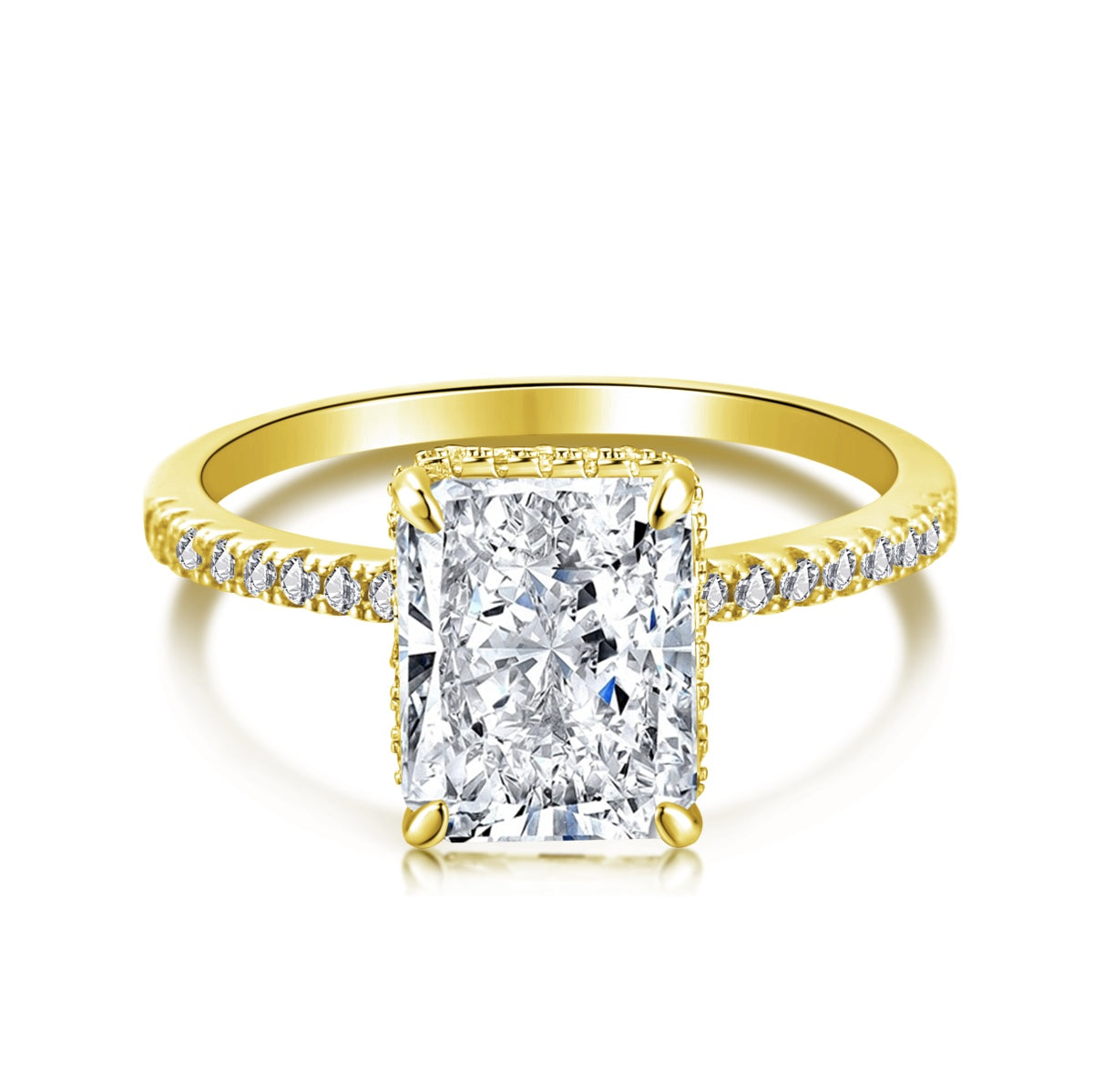 [Goodv] Bague de fiançailles luxueuse de 4,0 carats