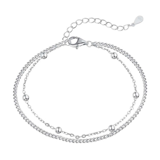 [Goodv]Delicate Bead Double Layer Bracelet