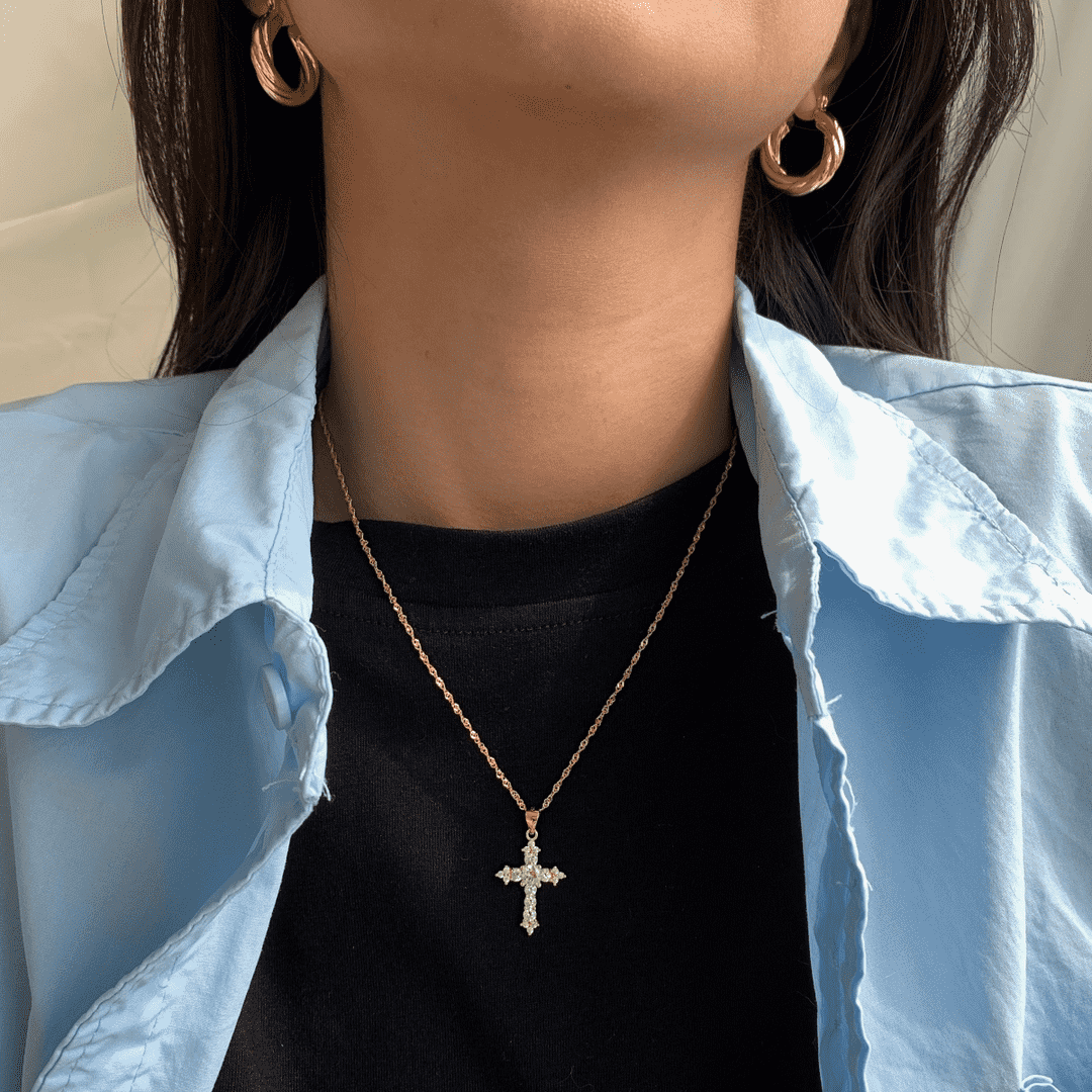 [Goodv]Delicate Cross Shape Necklace