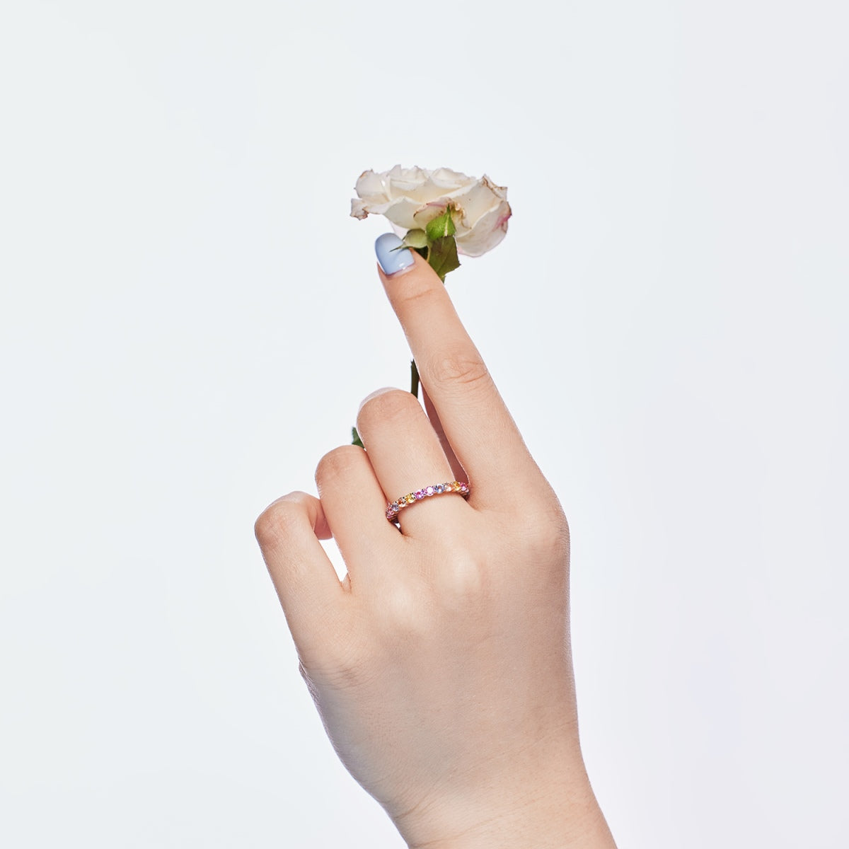 [Goodv] Bague de fête à coupe ronde éblouissante et resplendissante