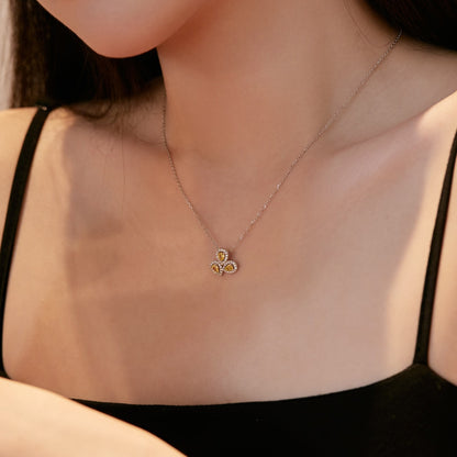 [Goodv]Elegant Flower Shape Pear Cut Necklace