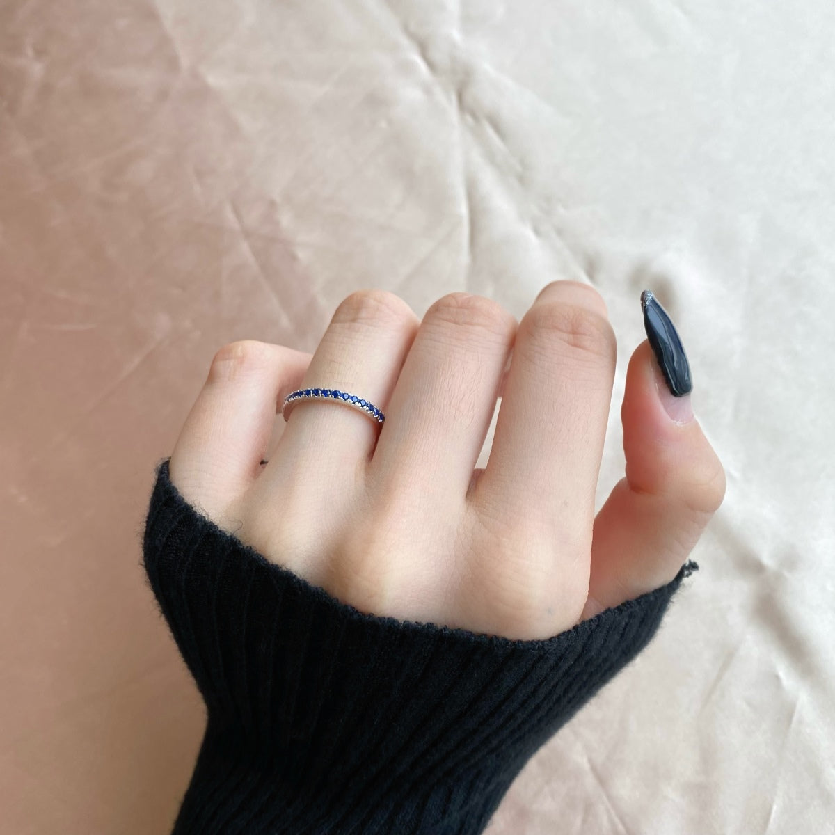 [Goodv]Delicate Sparkling Round Cut Daily Ring