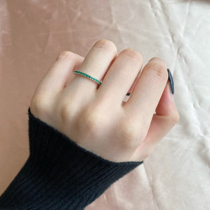 [Goodv]Delicate Sparkling Round Cut Daily Ring