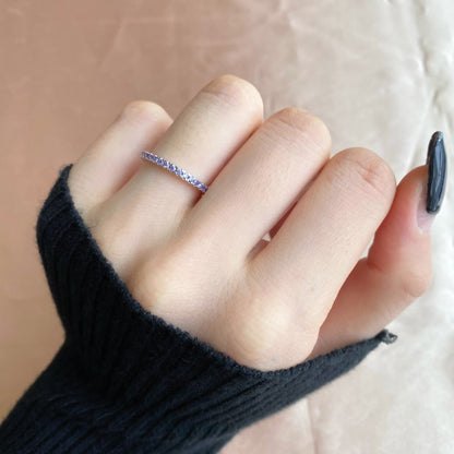 [Goodv]Delicate Sparkling Round Cut Daily Ring