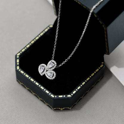 [Goodv]Elegant Flower Shape Pear Cut Necklace