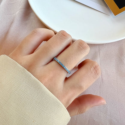 [Goodv]Delicate Sparkling Round Cut Daily Ring