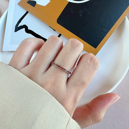 [Goodv]Delicate Sparkling Round Cut Daily Ring