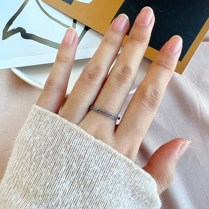 [Goodv]Delicate Sparkling Round Cut Daily Ring