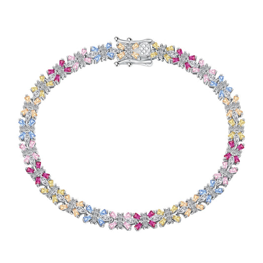 [Goodv]Bracelet de fête taille émeraude coloré et éclatant