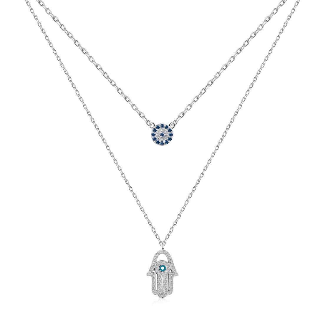 [Goodv] Collier Hamsa Palmier Oeil de Démon