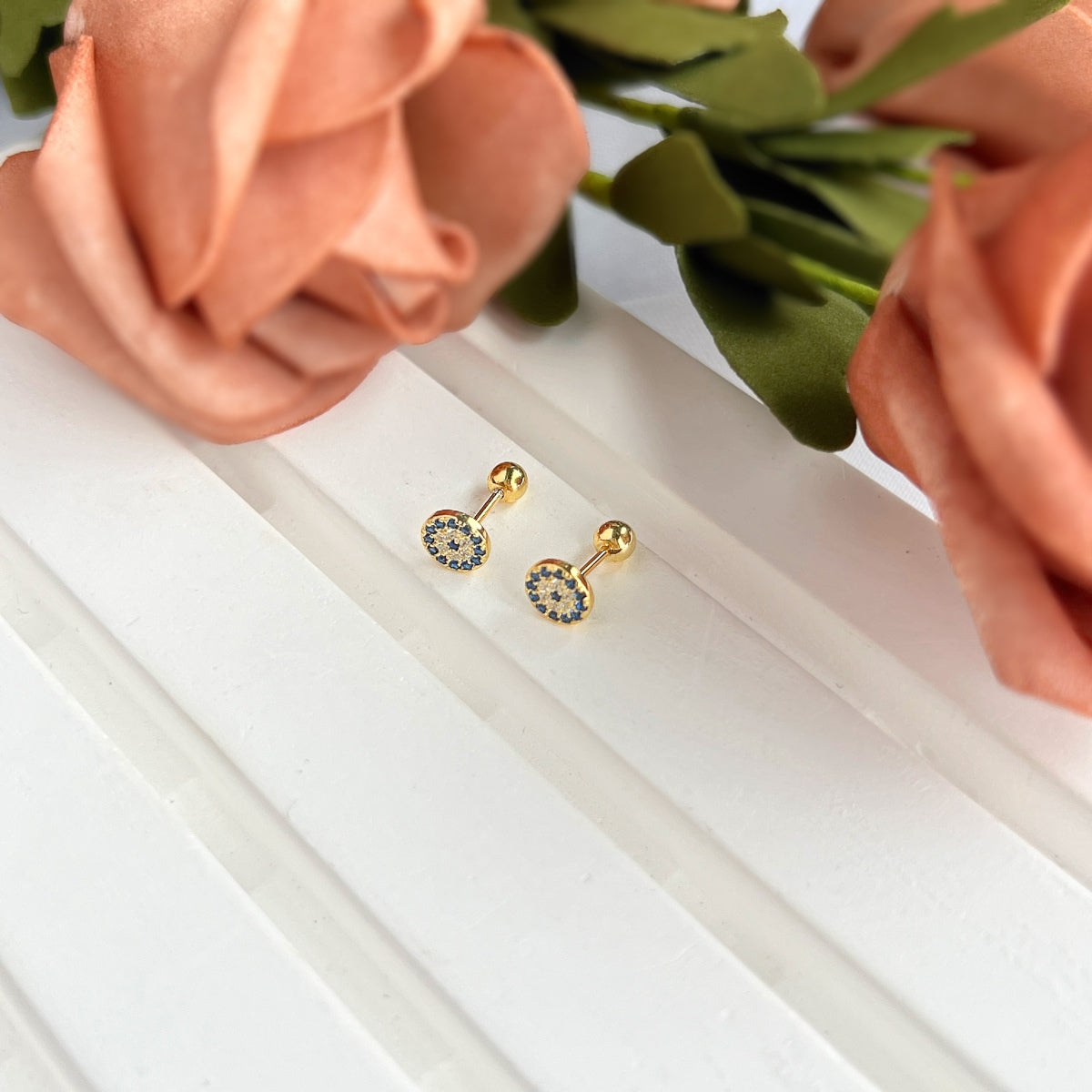 [Goodv]Devil's Eye Ear Bone Nail Earrings