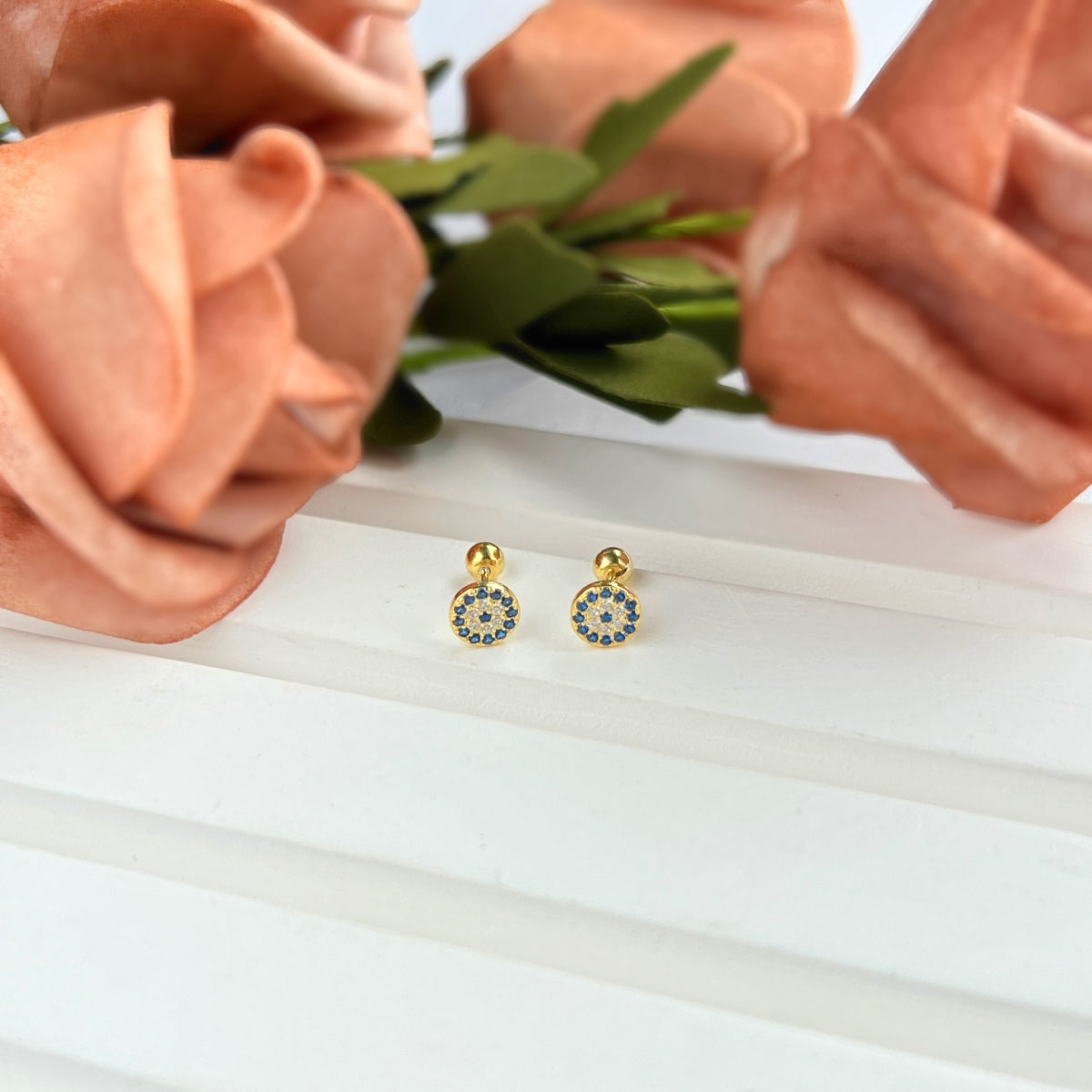 [Goodv]Devil's Eye Ear Bone Nail Earrings