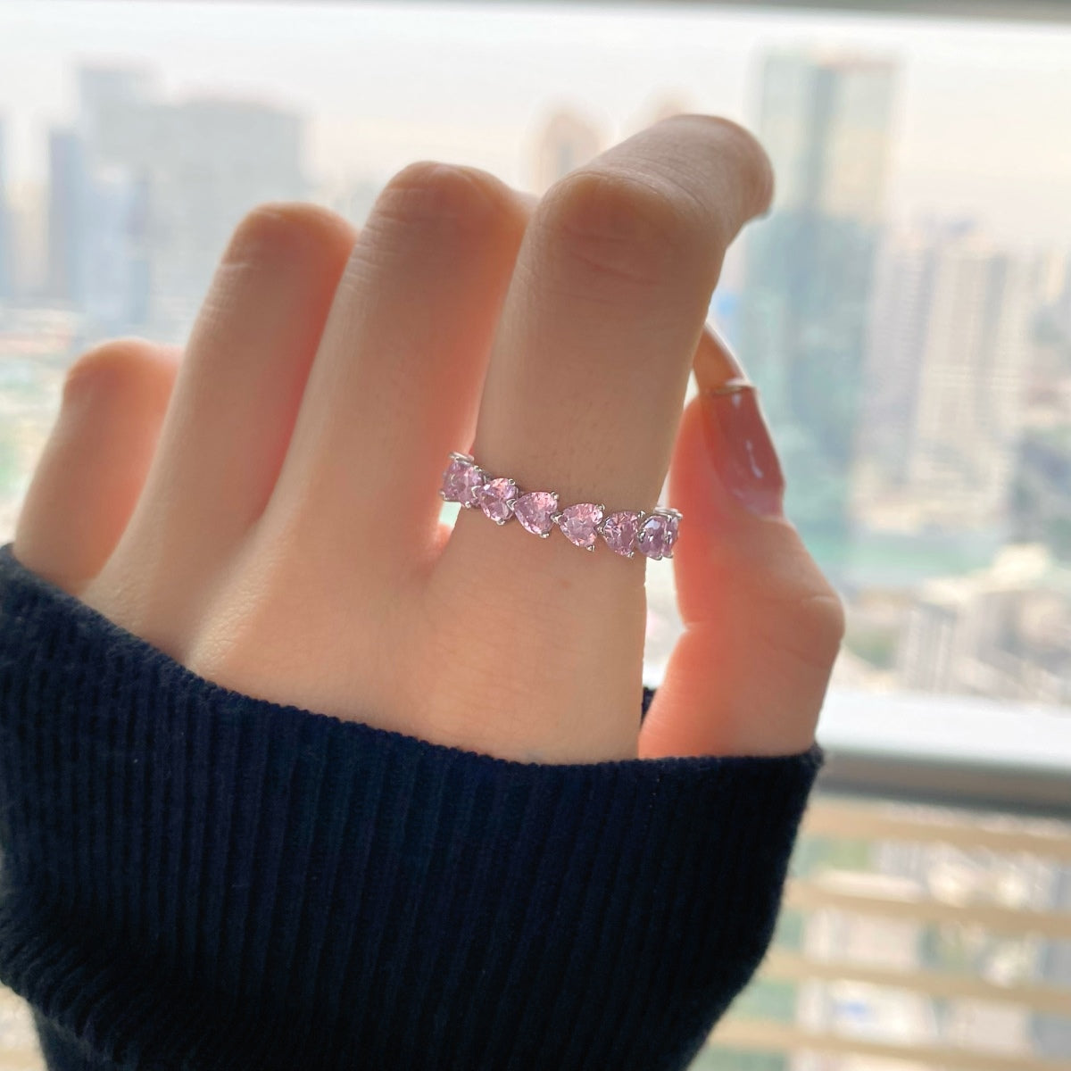 [Goodv] Bague d'amoureux taille cœur Radiant Romance de 0,25 carat