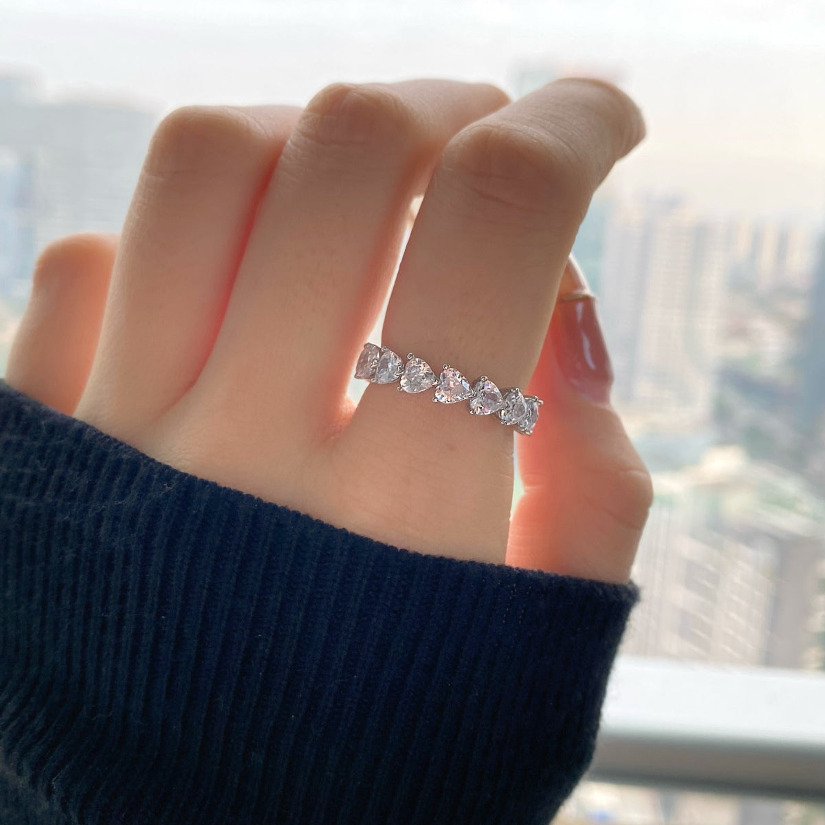 [Goodv] Bague d'amoureux taille cœur Radiant Romance de 0,25 carat