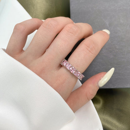 [Goodv]Elegant Princess Cut Tennis Ring