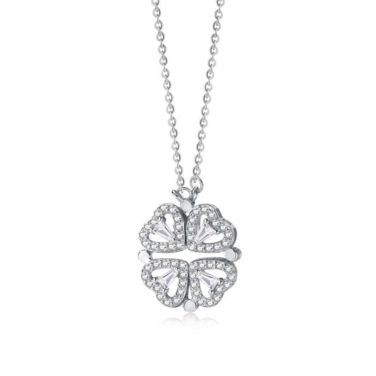 [Goodv]Ornate Heart Cut Flower Shape Necklace