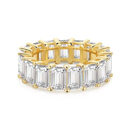 [Goodv]0.75 Carat Elegant Emerald Cut Tennis Ring