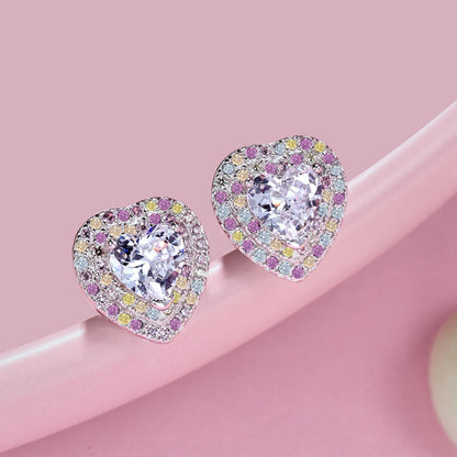 [Goodv]Boucles d'oreilles éblouissantes en forme de cœur pour amoureux