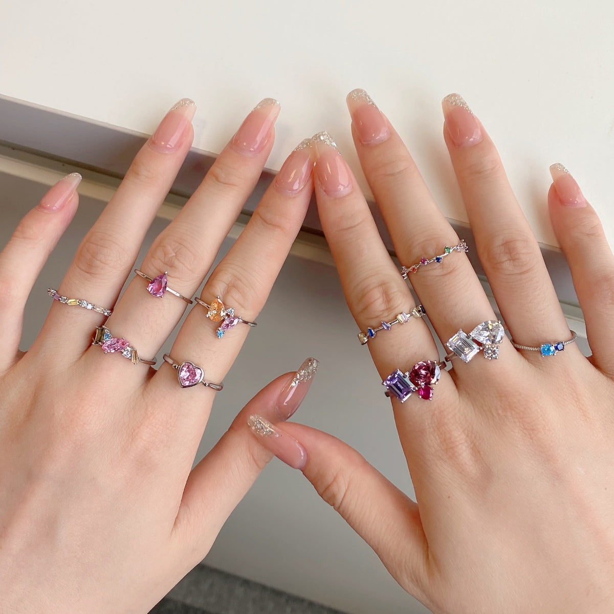 [Goodv] Bague quotidienne multi-coupes colorée et rayonnante