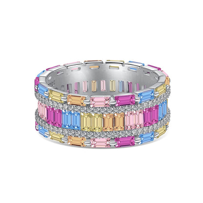 [Goodv]Dazzling Colorful Radiant Cut Party Ring