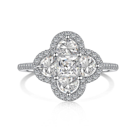 [Goodv]Luxurious Eternity Flower Shape Banquet Ring