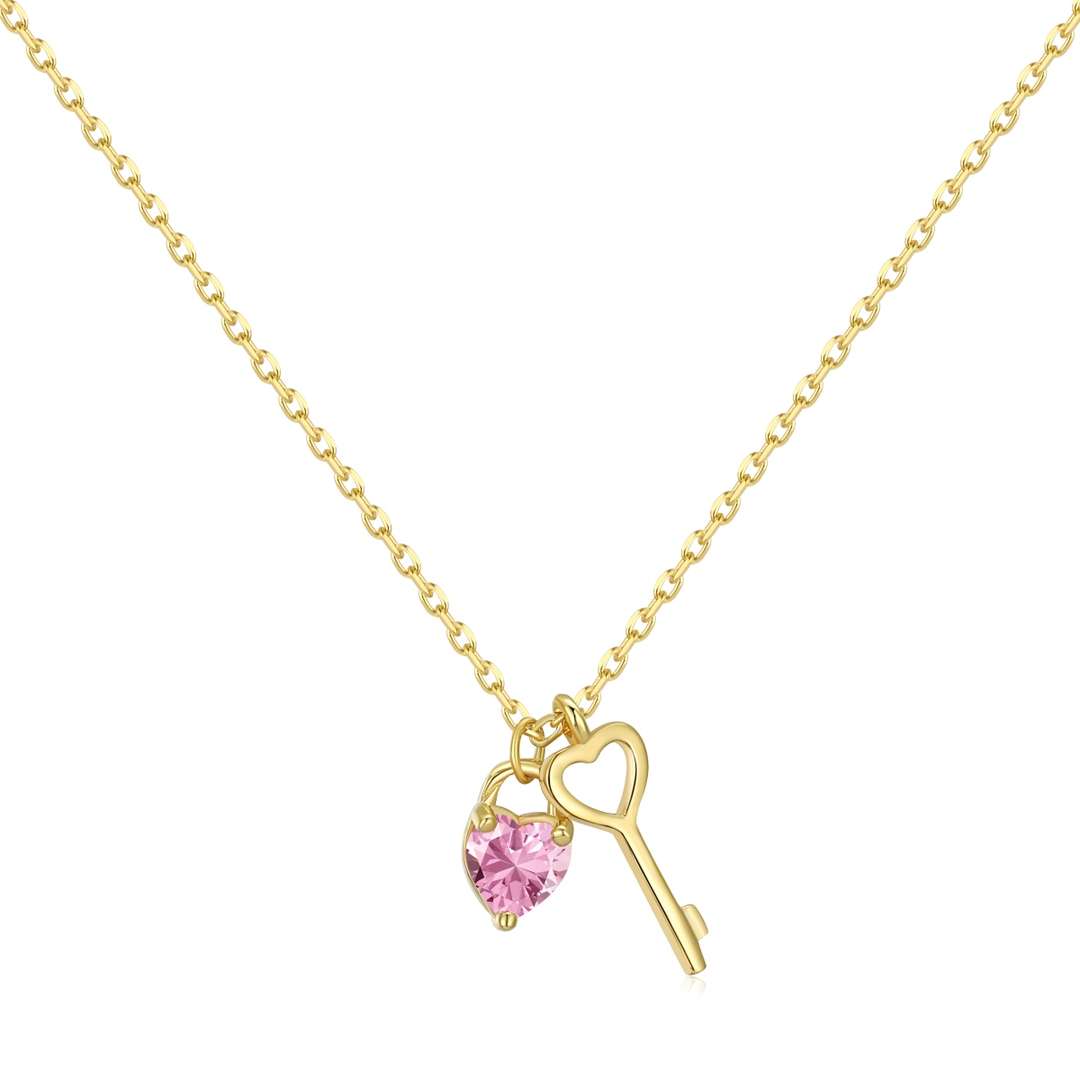 [Goodv]Unique Heart Shape Key Pendent Necklace