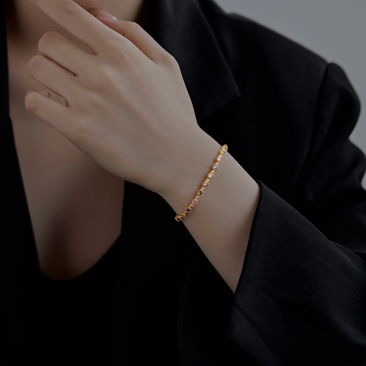 [Goodv]Sparkling Exquisite Round Cut Party Bracelet