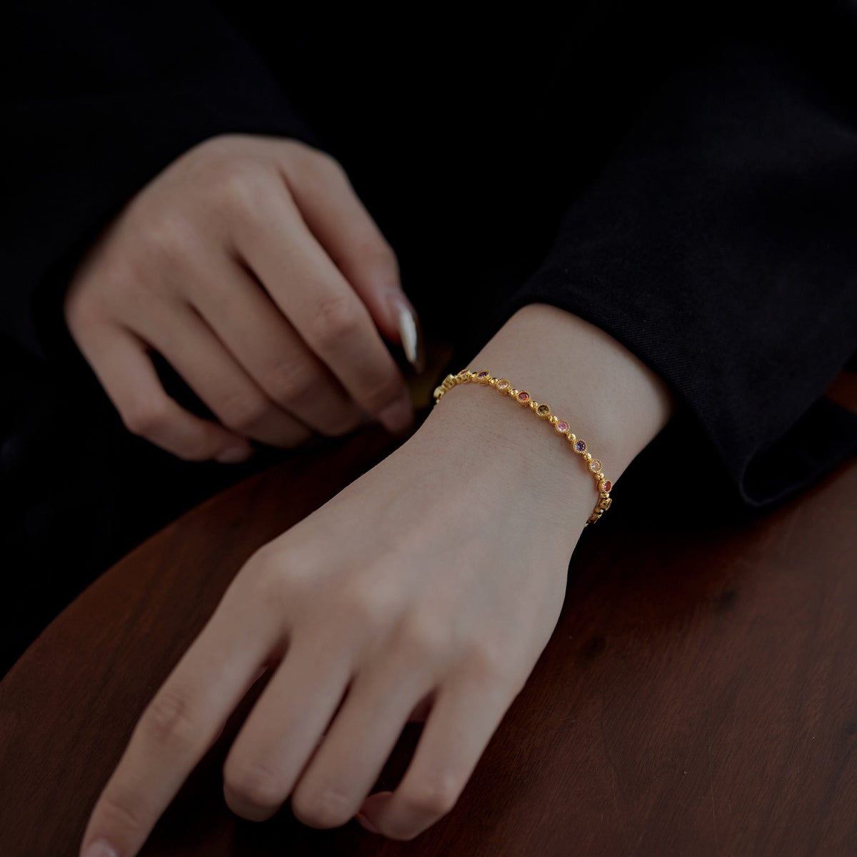 [Goodv]Sparkling Exquisite Round Cut Party Bracelet