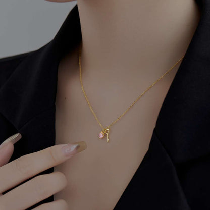 [Goodv]Unique Heart Shape Key Pendent Necklace