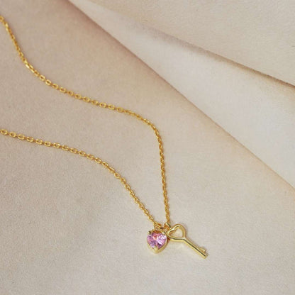 [Goodv]Unique Heart Shape Key Pendent Necklace