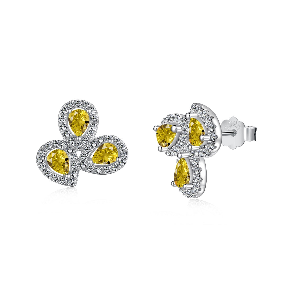 [Goodv]Boucles d'oreilles ornées en forme de fleur en forme de poire