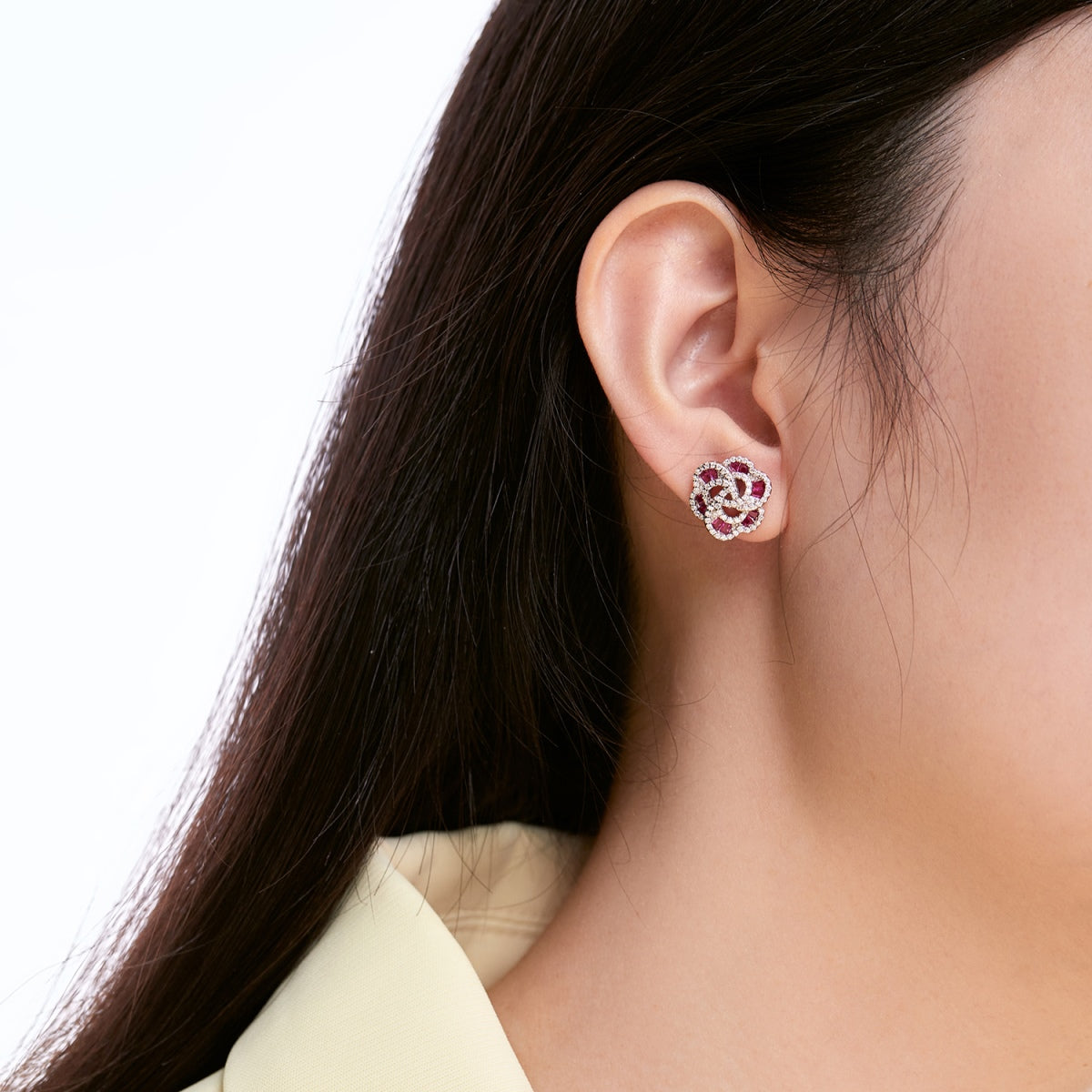 [Goodv] Boucles d'oreilles exquises en forme de fleur pour un usage quotidien