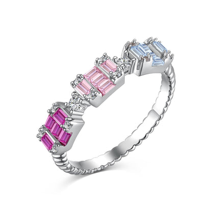 [Goodv] Bague de fête unique et colorée en émeraude taillée