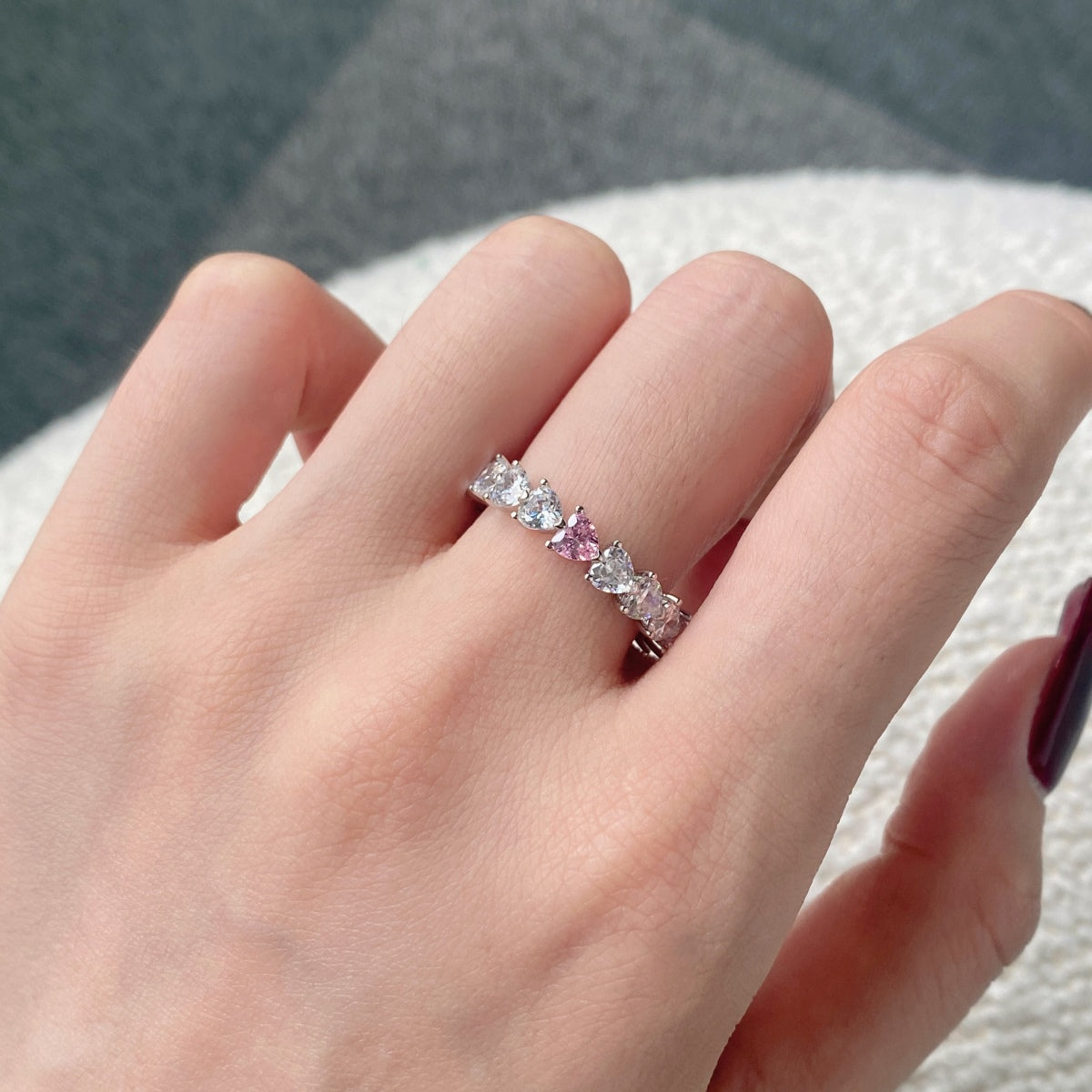 [Goodv] Bague d'amoureux taille cœur Radiant Romance de 0,25 carat