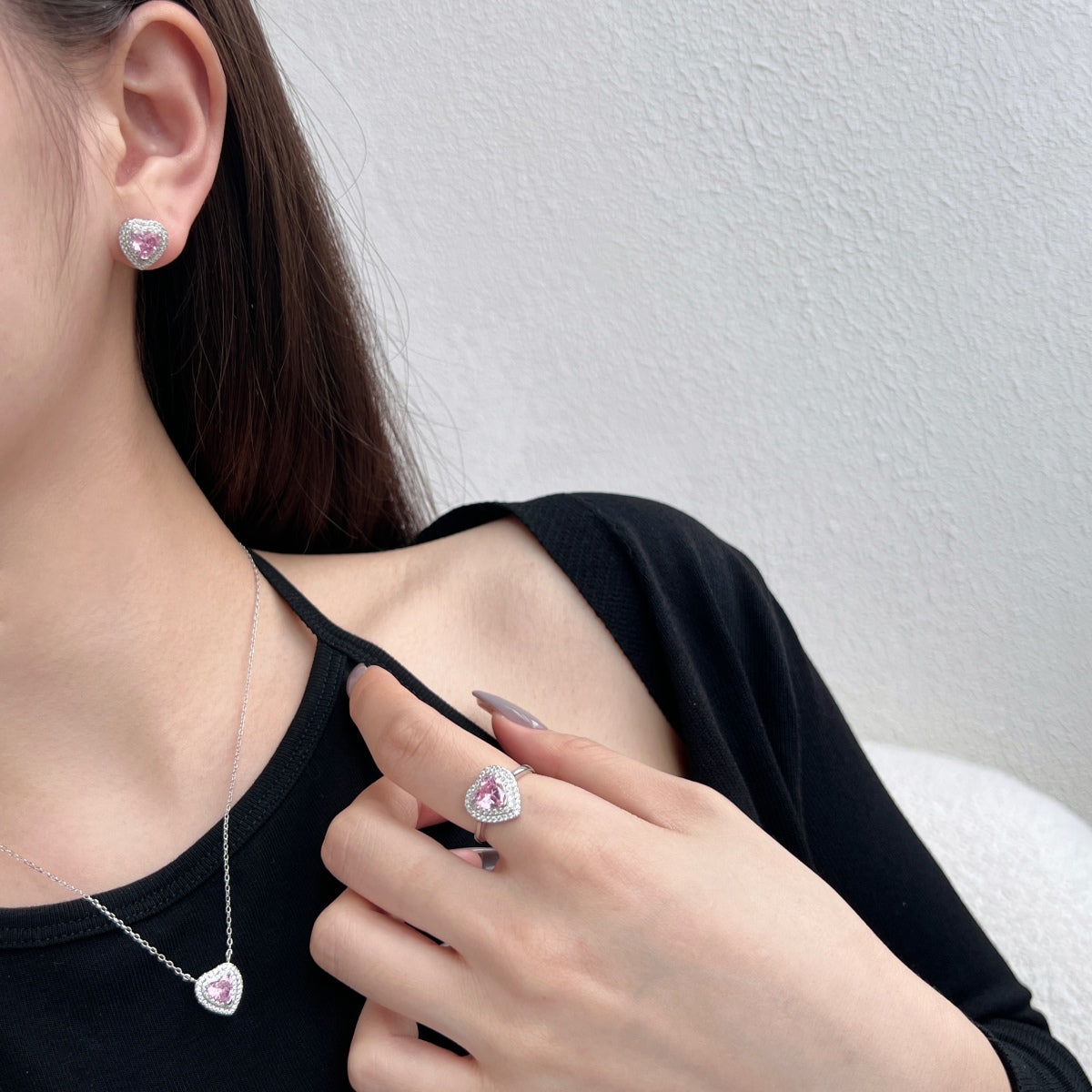 [Goodv]Boucles d'oreilles éblouissantes en forme de cœur pour amoureux